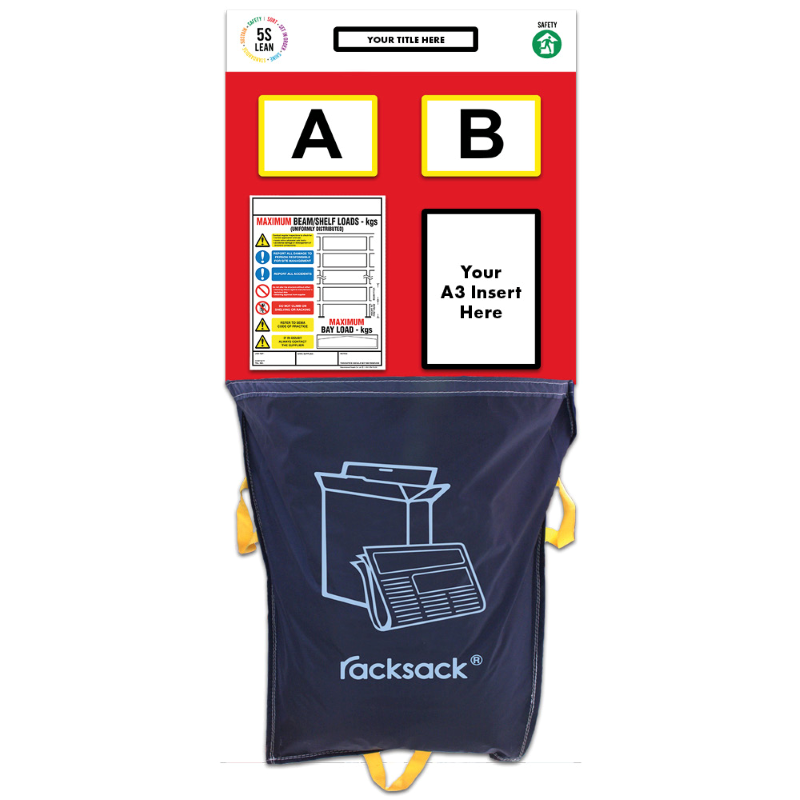 Modulean® Double Aisle Marker Rack End Board 5, racksack